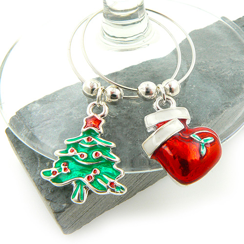 Christmas Christmas Presents Enamel Christmas Wine Glass