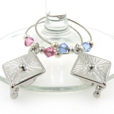 Graduation Cap Wine Glass Charms - Set of 2