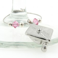 Graduation Cap Wine Glass Charms - Set of 6