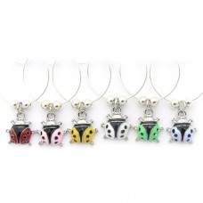 Ladybird Wine Glass Charms