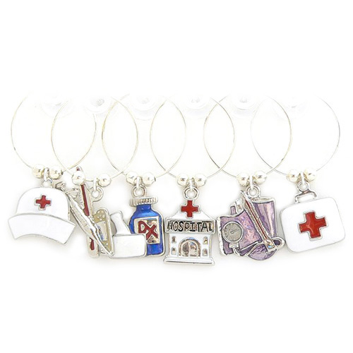 Enamel Medical Wine Glass Charms Occasions Emporium