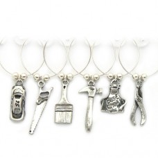 Boys Toys Wine Glass Charms