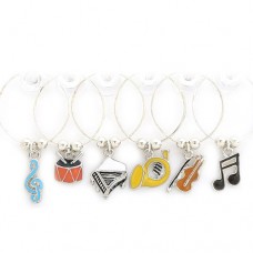Music Wine Glass Charms