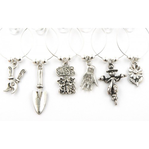 Gardeners Wine Glass Charms Set of 6 Occasions Emporium